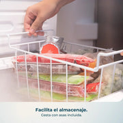 Congelador Horizontal Cecotec 143L Bolero CoolMarket Chest 143P Blanco E. Cesta con asas, control electrónico LED, UltraContact D-Cool, función dual, puerta ZeroG (80º-30º), congelación rápida, compacto
