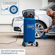 Compresor de aire vertical Scheppach HC51V | Depósito de 50 L, 10 bar