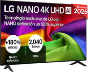 LG 65UA73006LA - TV 65", UHD 4K, WebOS 25, IA definitiva, HDR10 Pro, Superescalado, Dolby Digital Plus, Google Assistant, Negro