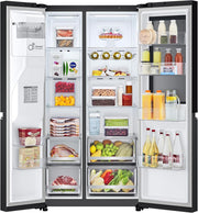 Frigorífico Side by Side LG GSGV81PYLL, Clase E, 635 L, Instaview, frigorífico con congelador, dispensador de hielo, hielo picado y agua, Total NoFrost, compresor Smart Inverter, Wi-Fi