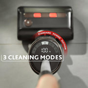 Vileda PureClean S5 Plus, Aspirador y fregasuelos sin cable, Aspirador en seco y húmedo, Limpiador de suelos inteligente sin cable, Autolimpiable, accesorios adicionales (2 rodillos y 2 filtros en total), Negro