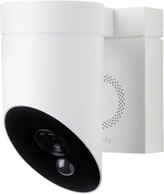 Somfy 1875325 - Cámara exterior 2 blanca, cámaras con detección de movimiento inteligente, sirena integrada de 110 dB, conexión posible a una luminaria existente, imágenes Full HD 1080p