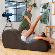 Avana Sleek Chaise Lounge para yoga - Fabricado en EE. UU. - Ideal para estiramientos, relajación, ejercicio y más, 60 pulgadas de largo x 18 pulgadas de ancho x 26 pulgadas de alto, gris claro