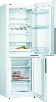 Frigorífico combi Bosch KGN36NWEA Serie 2, 186 x 60 cm, 215 L de refrigeración y 87 L de congelación, NoFrost: nunca más tendrá que descongelar, iluminación LED para una distribución uniforme de la luz