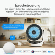 SwitchBot USB Tischventilator, leistungsstarker 24 dB leiser Batterie-Umluftventilator, Kompatibel mit Alexa/Google/Siri (Hub erforderlich), 4 Modi, 9-Std-Timer, Energieeffizienter Umluftventilator