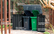 Cobertizo horizontal para cubos de basura KETER SIO Nova - 880 litros - Negro