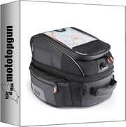 GIVI Bolsa sobredepósito XS306Y Tanklock negra 25 L + soporte compatible con Kawasaki Versys 1000 / SE 2019 2020 2021 2022 2023 2024 Mototopgun XS306Y + BF29