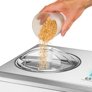 Máquina de helados Unold 48876 Nobile - acero inoxidable, 180 vatios, 2 litros, compresor de autorrefrigeración totalmente automático, pantalla LCD