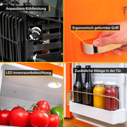 Mininevera silenciosa TZS First Austria | Diseño retro | Capacidad de refrigeración ajustable | Manilla de puerta | Sistema de refrigeración termoeléctrico | 40L | crema