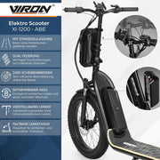 Patinete eléctrico con homologación de circulación ABE, e-scooter, patinete eléctrico, homologación eKFV, plegable, scooter, E-Scooter