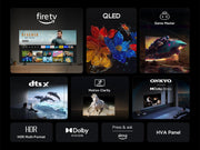 TCL 65T6C Fire TV 65 pulgadas QLED 4K UHD Smart TV, HDR (multiformato), Dolby Atmos, Motion Clarity