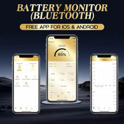 Batería de litio LiFePO4 12V/100Ah con Bluetooth, BMS de 100A, 5000 ciclos de descarga profunda, 1280W, protección de corte por baja temperatura para vehículos recreativos (RV), camping, embarcaciones y sistemas solares domésticos