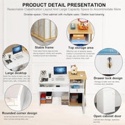 Mostrador de recepción para consulta, mostrador de recepción, mostrador de bienvenida, mesa de recepción con zona de trabajo alta y baja para supermercado, hotel, salón de belleza, tienda de ropa, cajero, ancho 140 cm