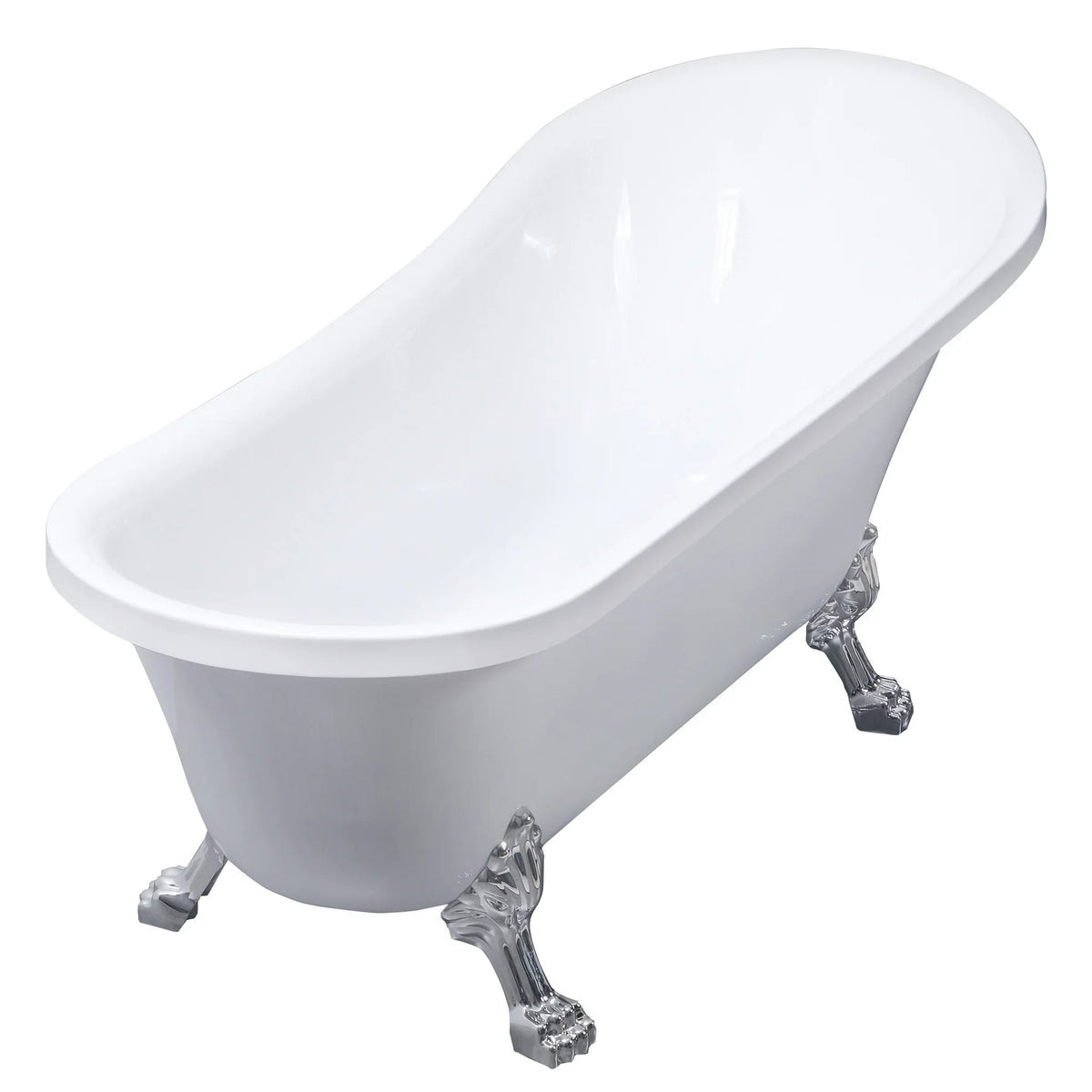 Bañera Lykke con patas Nordic Deluxe 1700x750x730mm, blanca