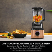 Ninja 2-en-1 Detect Power Mixer Pro & Single Serve, Licuadora de 1200W con jarra y vaso individual, para preparar batidos, picar verduras y bebidas heladas, Cobre/Negro, TB301EUCP