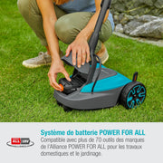 Set cortacésped inalámbrico HandyMower 22/18 V P4A Gardena, listo para usar: Cortacésped manual, para céspedes de hasta 50 m², altura de corte ajustable, con batería 18 V P4A (14620-20)