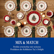 Villeroy & Boch – Toy's Delight Vajilla de Navidad de 12 piezas, set de platos navideños Toys, vajilla navideña, servicio de Navidad para 4 personas, platos llanos, platos hondos, platos de desayuno, porcelana