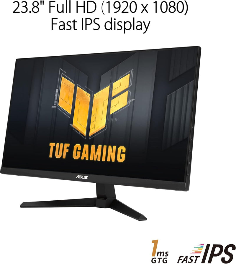 ASUS TUF Gaming VG249QM1A - Monitor gaming eSports de 23,8" FHD - Panel IPS - 270Hz - 1ms - 16:9 - 1920x1080 - DisplayPort y HDMI - Altavoces - AMD FreeSync - Compatible con G-Sync - ELMB - 99% sRGB