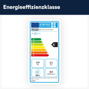 De'Longhi Pinguino PAC EL112 CST WiFi, aire acondicionado portátil con tecnología MyEcoRealFeel para habitaciones de hasta 110 m³, 11.000 BTU/h, 2,9 kW, 63 dB, función de deshumidificación, A+, control por aplicación y voz, blanco