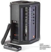 JBL EON ONE Compact - Sistema de PA personal todo en uno recargable, batería intercambiable, ligero y portátil, entradas múltiples, funciones de mezclador profesional - Negro