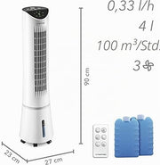 Enfriador de aire 3 en 1 TROTEC PAE 29 en forma de torre para refrigeración, ventilación y humidificación del aire