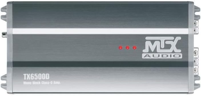 Amplificador monobloque Clase D MTX TX6500D de 12 V, 1 x 500 W RMS, en aluminio