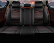 Muchkey Fundas de Asiento de Coche Universales para 5 Plazas, Juego Completo de Fundas para Asientos Delanteros y Traseros, Accesorios de Interior, Negro y Rojo