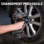DOVAMAN TITANCE X8 Llave de Impacto Inalámbrica de 20V – Alto Torque 1200 Nm, Motor sin Escobillas, Eléctrica de 1/2" con Batería de 4,0Ah, 5 Vasos y Cargador Rápido para Reparación Automotriz