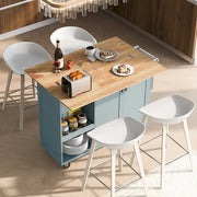 Isla de cocina con encimera plegable, carrito de almacenamiento para cocina con estante extraíble, toallero y cajón, ruedas giratorias