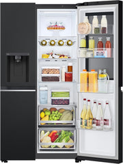 Frigorífico Side by Side LG GSGV81PYLL, Clase E, 635 L, Instaview, frigorífico con congelador, dispensador de hielo, hielo picado y agua, Total NoFrost, compresor Smart Inverter, Wi-Fi