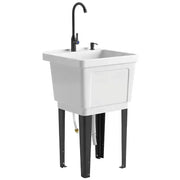 Fregadero portátil para lavandería, lavabo independiente con grifo, dispensador de jabón y mangueras