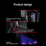 Monitor Gaming ASUS ROG Swift OLED PG32UCDM ― 32 pulgadas, panel QD-OLED 4K (3840 x 2160), 240 Hz, 0,03 ms (GTG), compatible con G-Sync®, disipador térmico personalizado, 99% DCI-P3, 90 W Type-C®