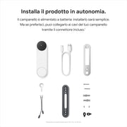 Timbre de video inalámbrico Google Nest 720p Snow