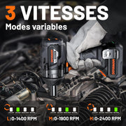 DOVAMAN TITANCE X8 Llave de Impacto Inalámbrica de 20V – Alto Torque 1200 Nm, Motor sin Escobillas, Eléctrica de 1/2" con Batería de 4,0Ah, 5 Vasos y Cargador Rápido para Reparación Automotriz