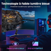 Monitor PC Gamer Curvo Amzfast de 27 pulgadas - 240Hz, FHD 1920x1080, 1ms MPRT, sRGB 130%, Antiluz azul, HDR, Adaptive Sync, HDMI 2.0/DP 1.4, VESA 100x100, AMZG27C1Pro