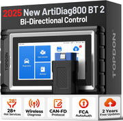 TOPDON Escáner de diagnóstico automotriz AD800BT V2.0 Bluetooth, herramienta de diagnóstico bidireccional multimarca para sistemas completos con 28 funciones de reinicio, dos años de actualizaciones gratuitas, prueba activa
