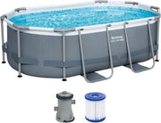 Kit de piscina elevada Bestway Steel Pro Max - 305 cm x 200 cm x 84 cm - Gris