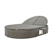 Cama de exterior para patio, diván para 2 personas con cojines y almohadas