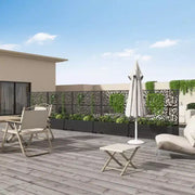 Jardinera MAYEERTY con enrejado de hierro, red negra, estilo 01, 72x47x16 pulgadas, juego de 3 piezas
