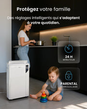Deshumidificador de Aire con Compresor Inteligente Pro Breeze 20L/día - Eficiente, Modo Lavandería, Wi-Fi, Sensor e Indicador de Humedad, Filtro de Carbón para Moho y Humedad