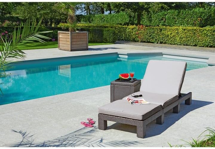 Allibert - Tumbona Daytona SL, 22 x 195 x 65 cm, Beige (Cappuccino)