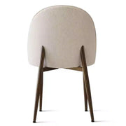Juego de comedor redondo de 5 piezas, mesa con pedestal de 46 pulgadas en tono nogal y sillas tapizadas sin brazos, para rincones de desayuno - Panipeachy