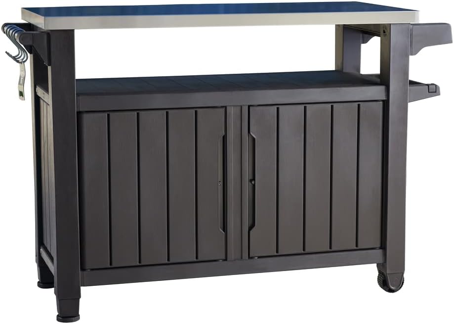 KETER Carrito de barbacoa gris UNITY XL - 207 litros - 134 x 51.7 x 89.6 cm