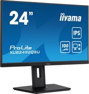 MONITOR IIYAMA XUB2492QSU 23,8 Prolite, IPS, 2560 x 1440 @100Hz, 0,5ms, 300cd, Altavoces, HDMI/DP/USB-C/HUB USB (3x3.2), VESA, i-Style Colour, regulable en altura + pivote