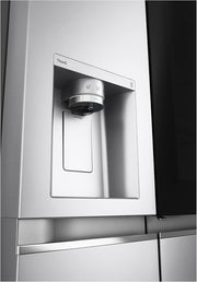 Frigorífico Side by Side LG GSGV81PYLL, Clase E, 635 L, Instaview, frigorífico con congelador, dispensador de hielo, hielo picado y agua, Total NoFrost, compresor Smart Inverter, Wi-Fi
