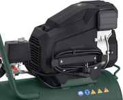 Compresor Metabo Basic 250-24 OF - 120 l/min de capacidad de llenado, 24 l de capacidad de depósito, compresor de aire comprimido móvil de 8 bar, 240 l/min de capacidad de aspiración, 1,5 kW - bajo mantenimiento y sin aceite, para taller y bricolaje