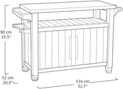 KETER Carrito de barbacoa gris UNITY XL - 207 litros - 134 x 51.7 x 89.6 cm