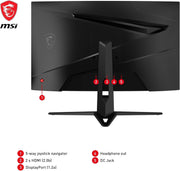 Monitor Gaming curvo MSI G2422C Full HD de 23,6" - Panel VA 1500R 1920 x 1080, 180 Hz / 1 ms, Adaptive Sync - DP 1.2a, HDMI 2.0b CEC