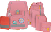 LÄSSIG Set de mochila escolar de 7 piezas para niños/School Set Boxy Unique Negro