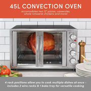 Horno Elite Platinum de doble puerta con rosticero y convección